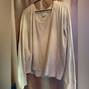 Women's Cream Crew Neck Sweater